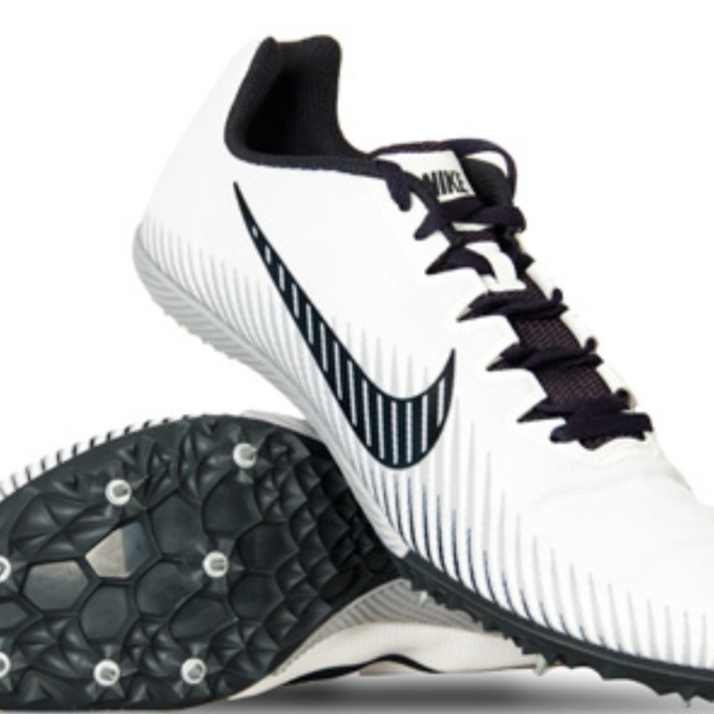 Nike Zoom Rival MD 9 Track Shoes, Black, White and Gray